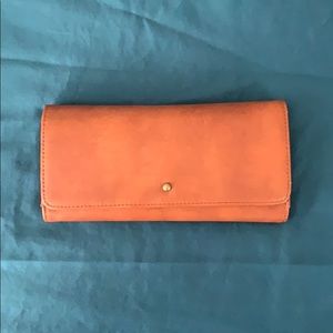 Wallet, Tri-fold, Cognac pleather